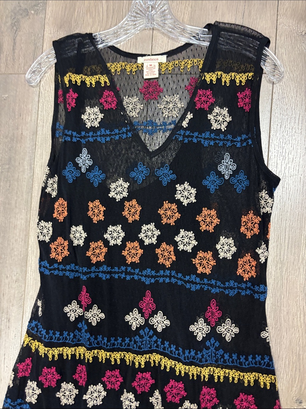Sundance Sleeveless slip Maxi Dress Embroidery - Picture 2 of 8